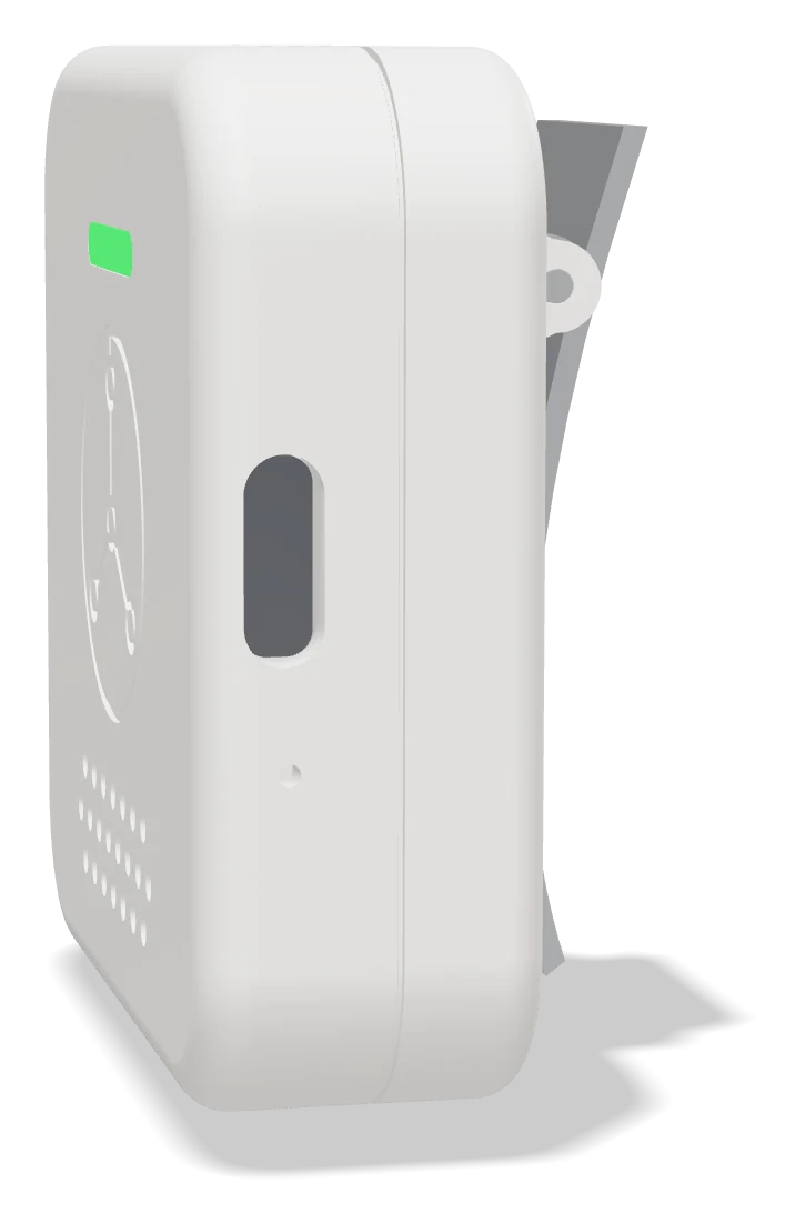 CNRY, side view showing the USB-C port